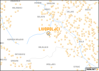 map of Livopoljci