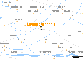 map of Livorno Ferraris