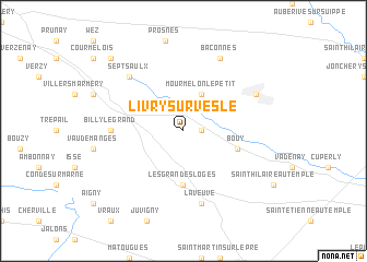 map of Livry-sur-Vesle
