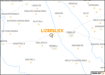 map of Lizard Lick