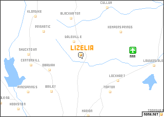 map of Lizelia