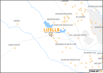 map of Lizella