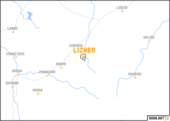 map of Lizhen