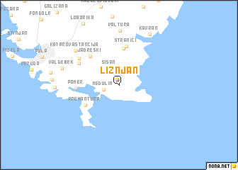 map of Ližnjan