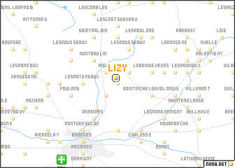 map of Lizy