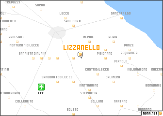 map of Lizzanello