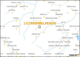 map of Lizzano in Belvedere