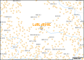 map of Ljaljevac