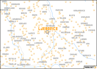 map of Ljebarice