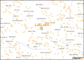 map of Ljeljen