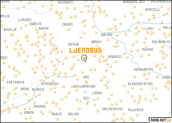 map of Ljenobud