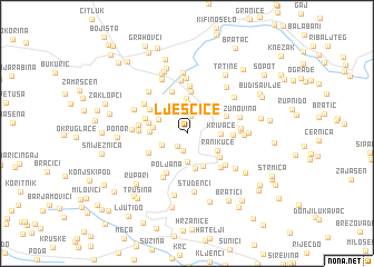 map of Lješčice