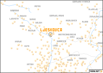 map of Ljeskovca