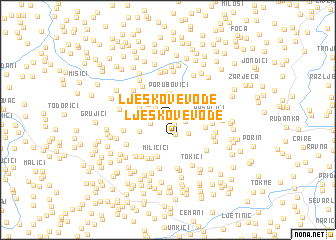 map of Ljeskove Vode