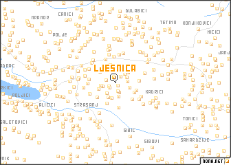 map of Lješnica