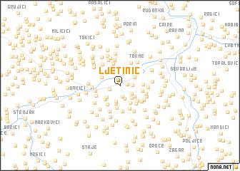 map of Ljetinić