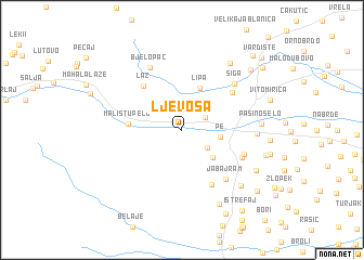 map of Ljevoša