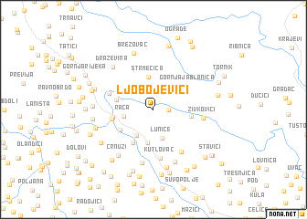 map of Ljobojevici