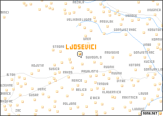 map of Ljoševići