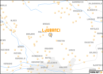 map of Ljubanci