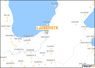 map of Ljubaništa