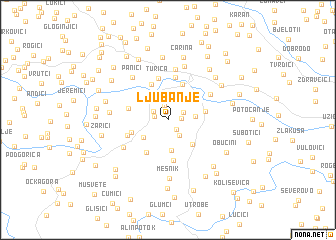 map of Ljubanje