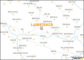 map of Ljubatovica