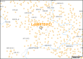 map of Ljubatovići