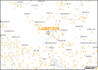 map of Ljubatovo