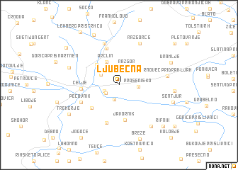 map of Ljubečna