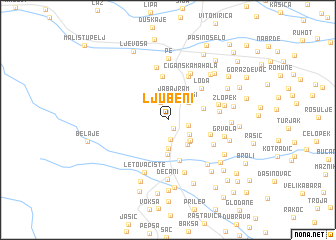 map of Ljubeni°