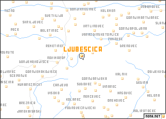 map of Ljubešćica