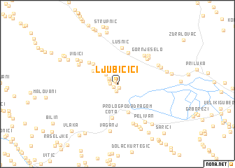 map of Ljubičići