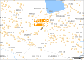 map of Ljubičići