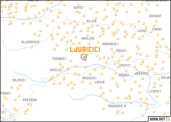 map of Ljubičići