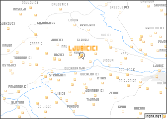 map of Ljubičići