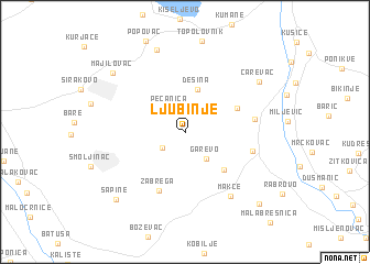map of Ljubinje