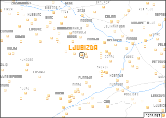 map of Ljubižda