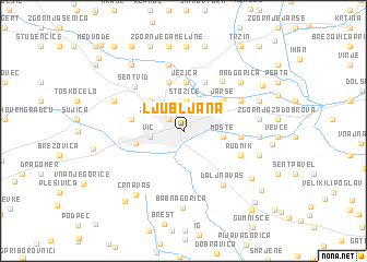 map of Ljubljana