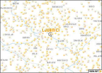 map of Ljubnići