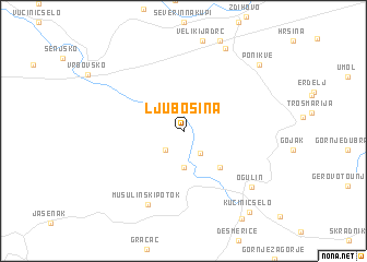 map of Ljubošina