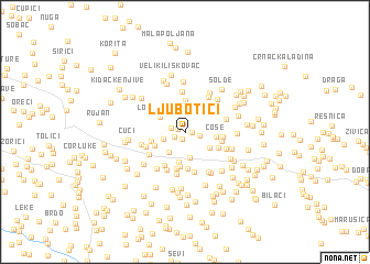 map of Ljubotići