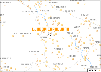 map of Ljubovića Poljana