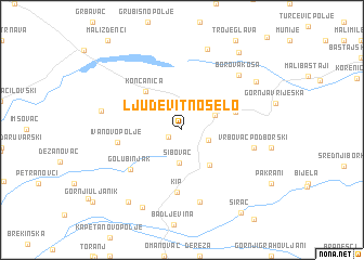 map of Ljudevitno Selo