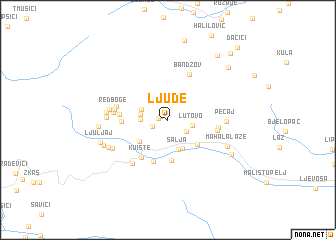 map of Ljuđe