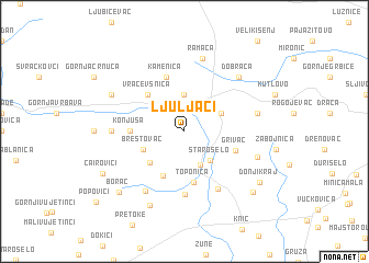 map of Ljuljaci