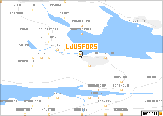 map of Ljusfors