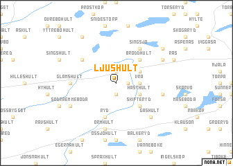 map of Ljushult