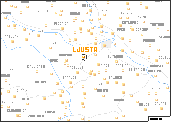 map of Ljušta