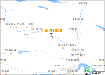 map of Ljustorp